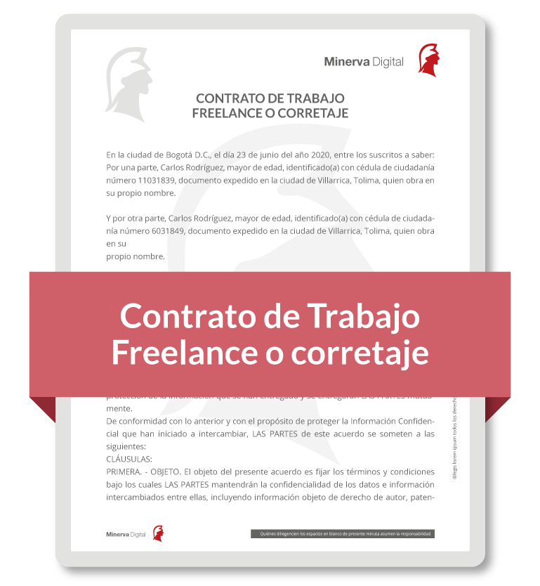 Formato Contrato de Trabajo Freelance o corretaje - Digital