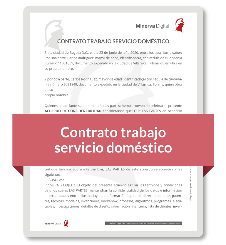 Contrato Individual De Trabajo Para Servicio Doméstico