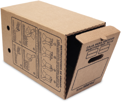 Caja Para Archivo Inactivo 4 Aletas Cierre Tipo Horizontal